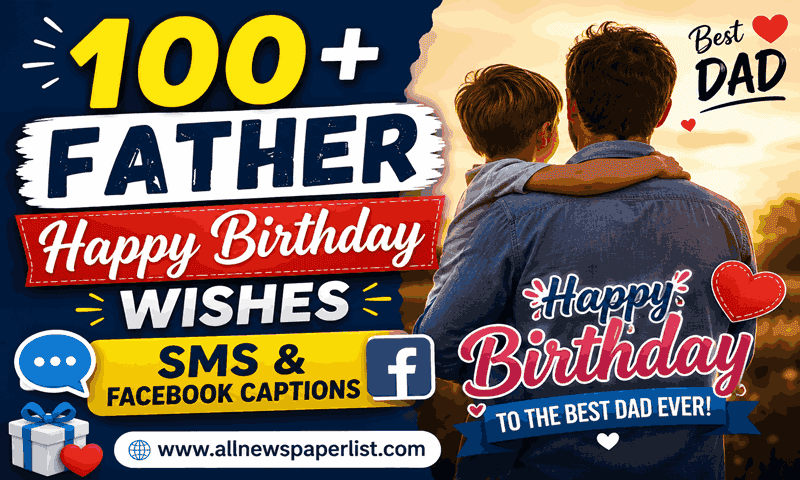 100+ Father Happy Birthday Wishes SMS & Facebook Captions