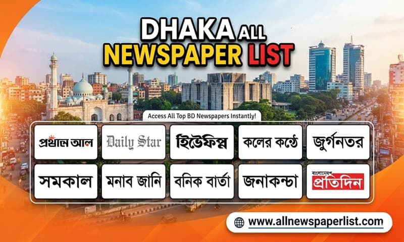 Dhaka all Newspaper List - Top Newspaper in dhaka